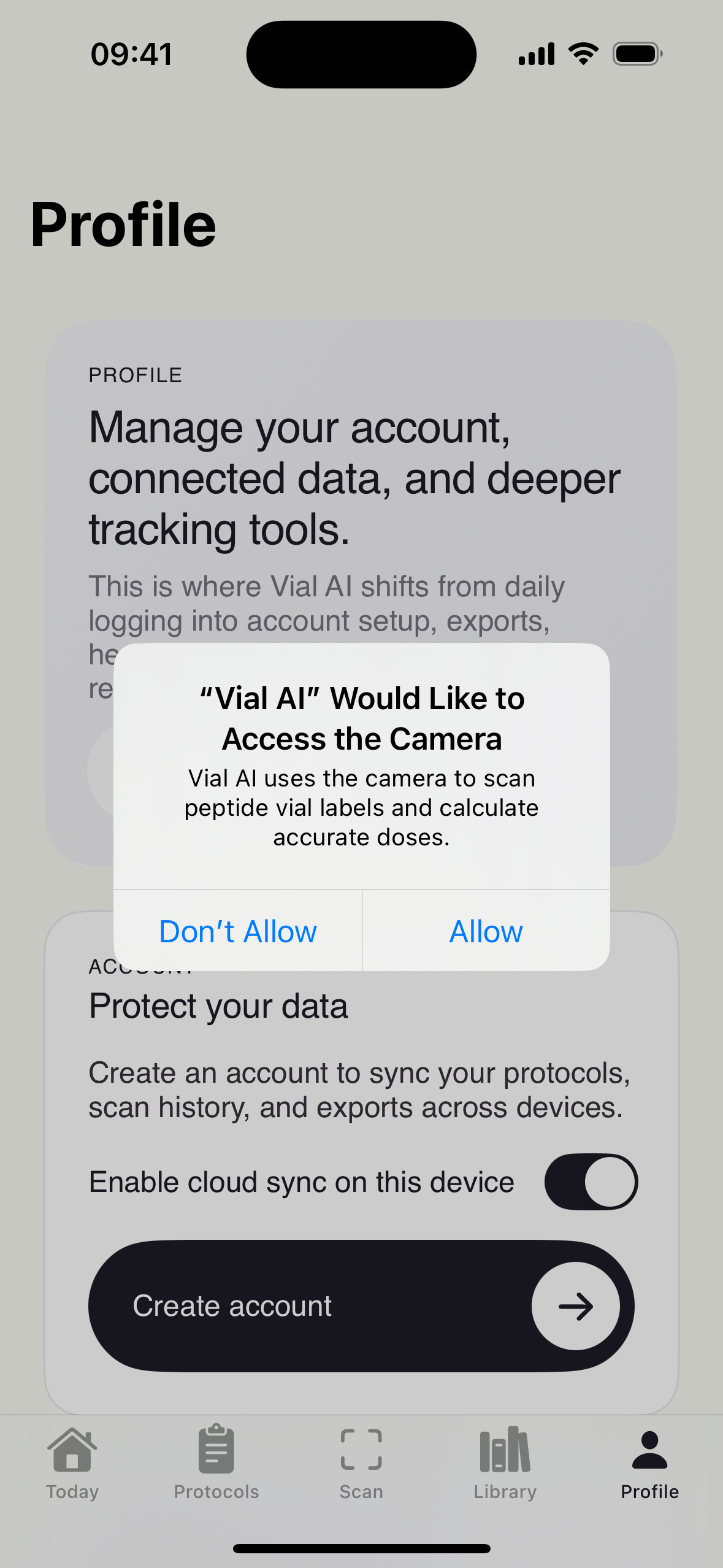 Vial AI weekly insight screen summarizing protocol progress and tracking context
